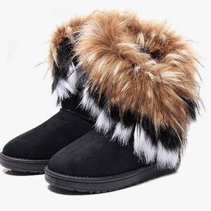 Winter Snow Boot Suede Flat Ankle Boots